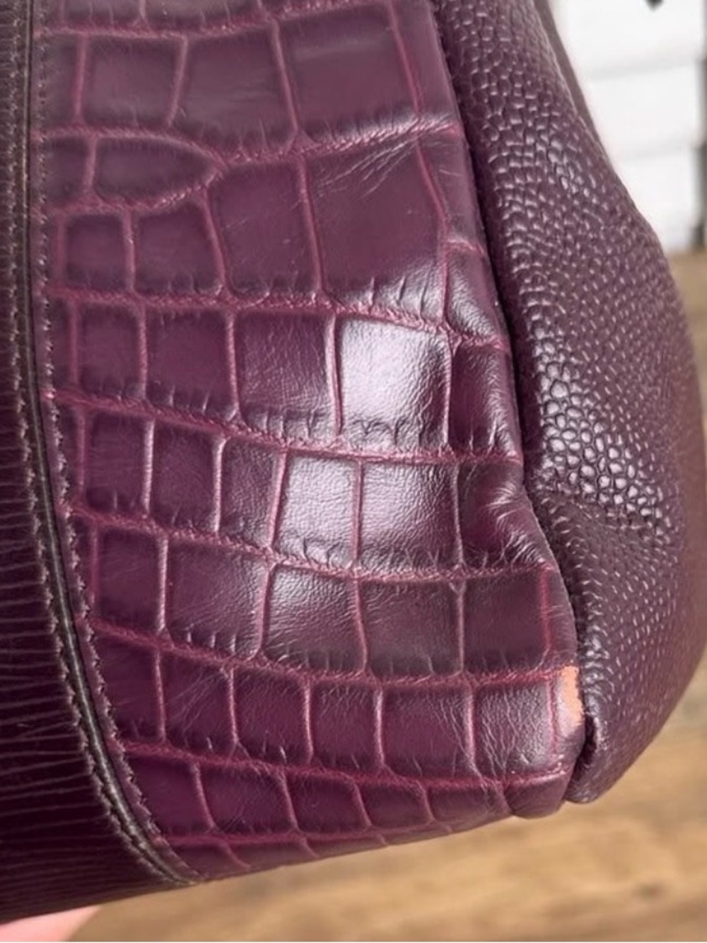 henri bendel Limited Edition Plum Leather Satchel with Gold Hardware - RARE!! - Picture 13 of 13